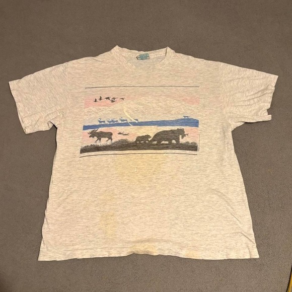 Other - 80s Nature Single Stitch T shirt in fair condition with some staining